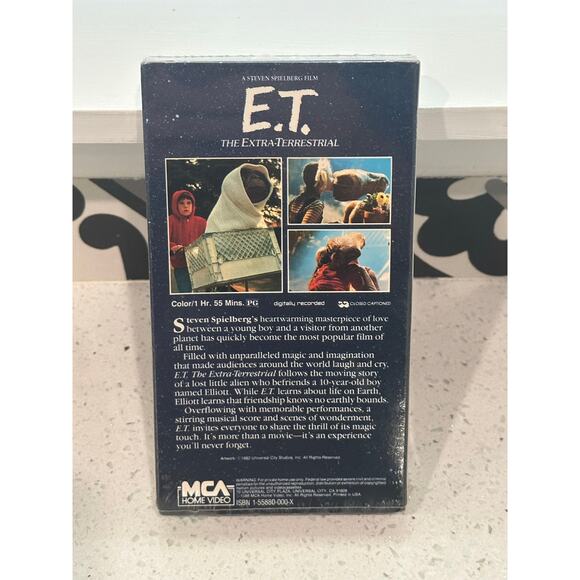 E.T. The Extra-Terrestrial VHS 1988 Factory Sealed Green Flap RARE 1st Edition - Picture 2 of 5